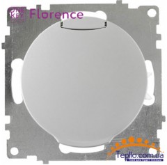 Розетка Florence c заземлением и крышкой серая