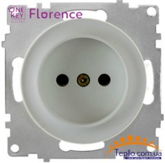 Розетка Florence без заземления серая