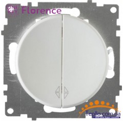 Переключатель двойной Florence белый
