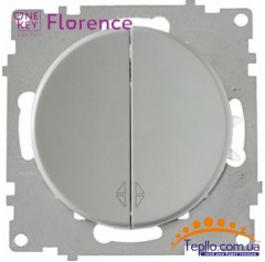Переключатель двойной Florence серый