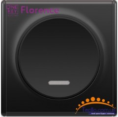 Выключатель одинарный с подсветкой Florence черный