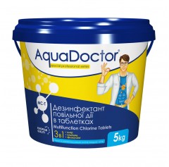 Хімія для басейну довготривалий хлор трикомпонентний AquaDoctor MC-T 5 кг