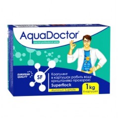 Хімія для басейну коагулюючий засіб у картушах AquaDoctor Superflock 1кг